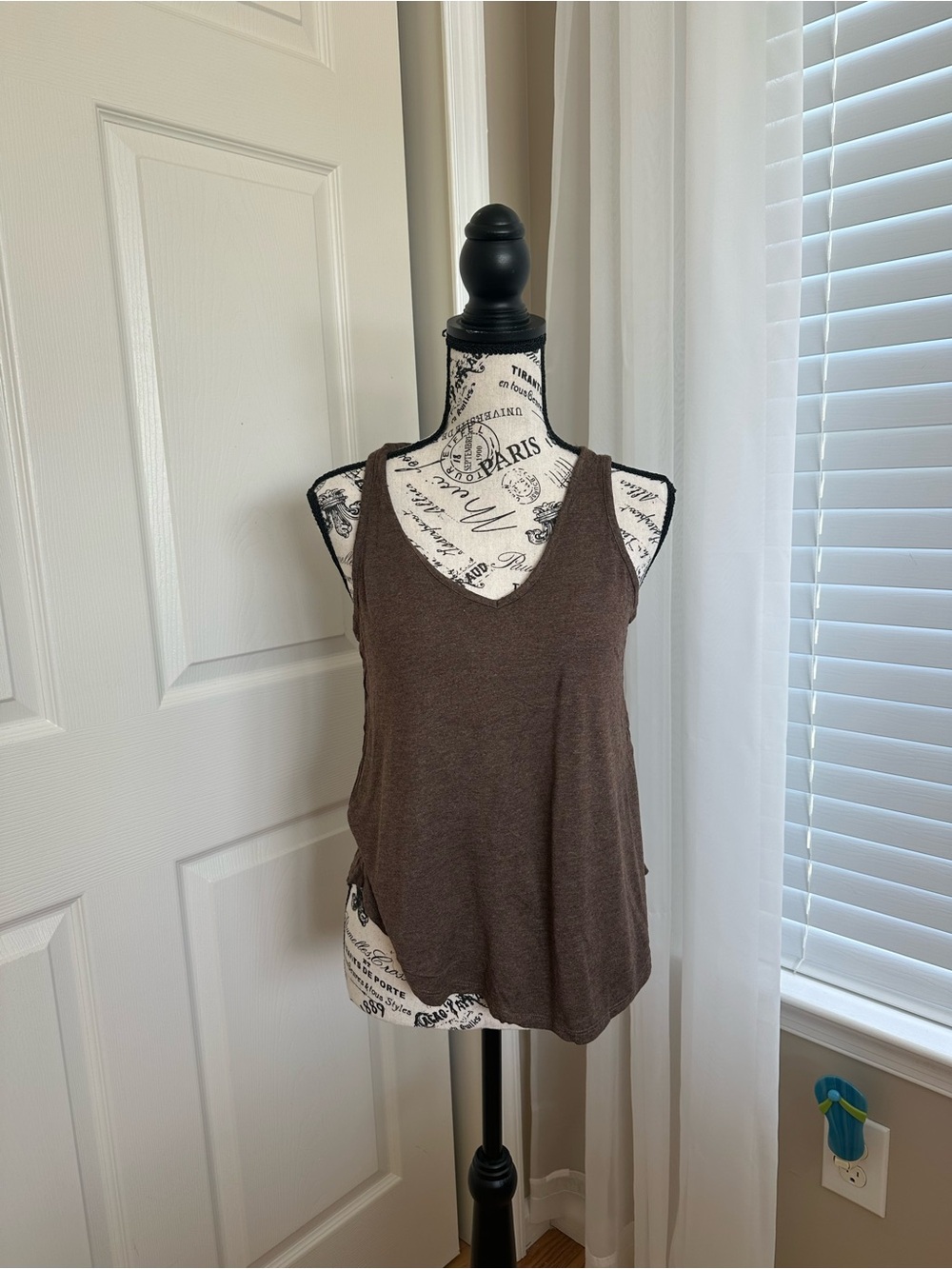 Brown Racerback Tank Top